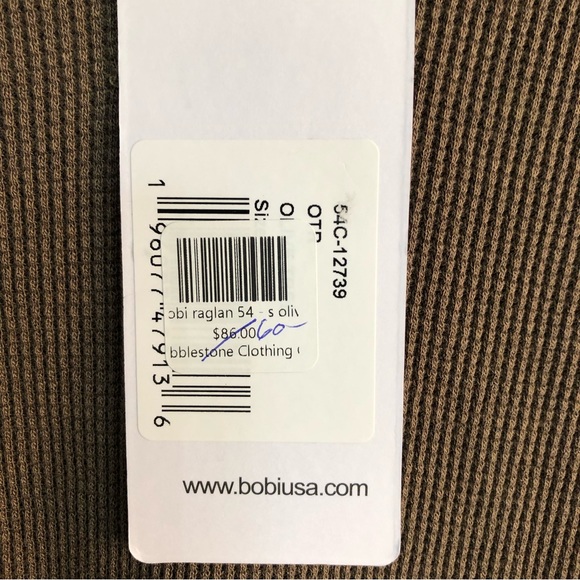 Bobi of Los Angeles NWT knit top with natural edges - Picture 4 of 8